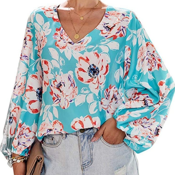 Floral Puff Sleeve Blouse - Picture 5 of 5